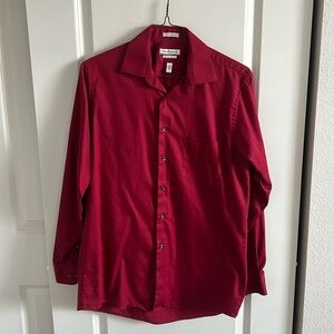 Van Huesen Men’s Red Dress Shirt